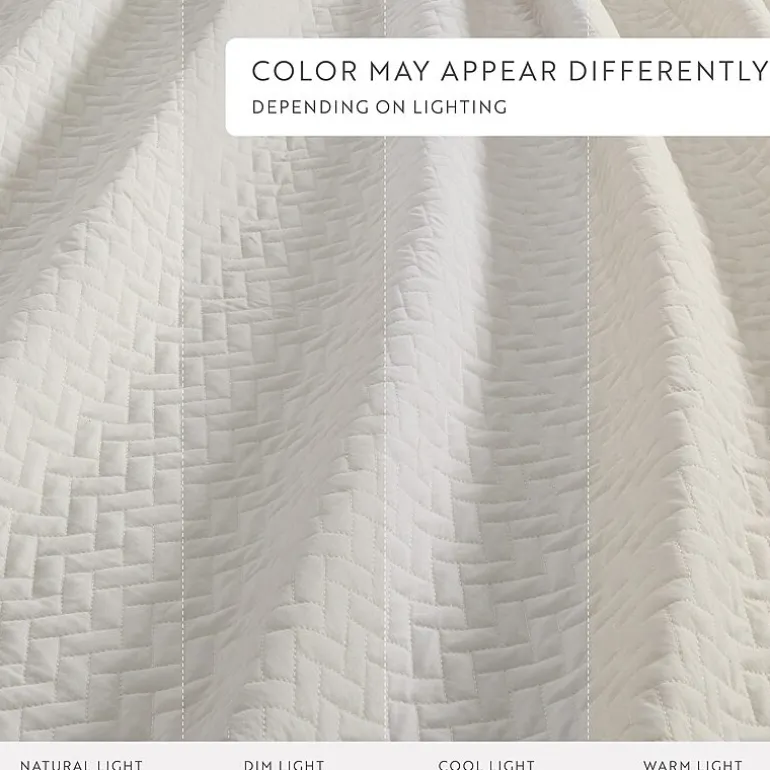 Casual Comfort Premium Ultra Soft Herringbone Pattern Quilted Coverlet Set