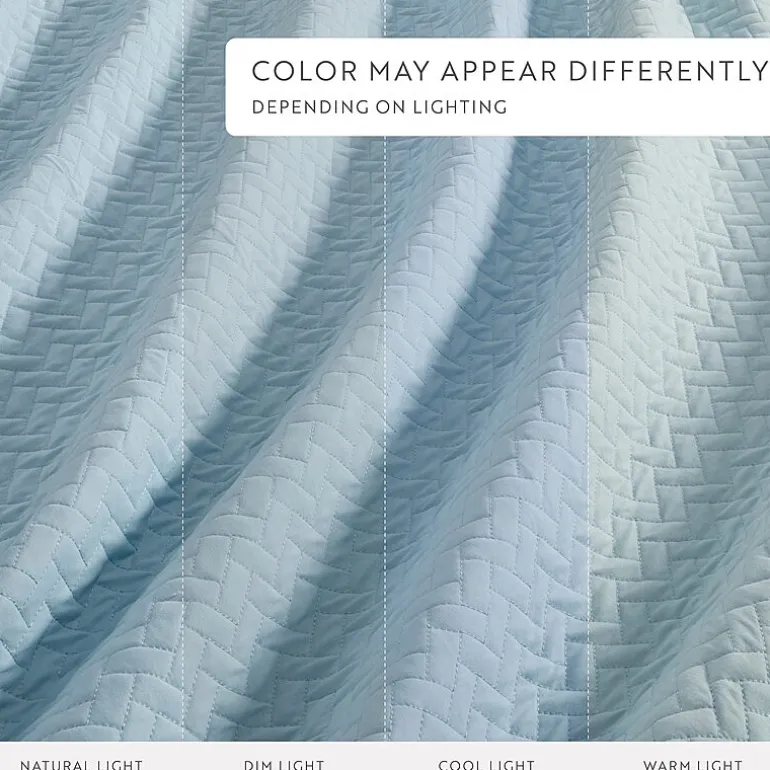 Casual Comfort Premium Ultra Soft Herringbone Pattern Quilted Coverlet Set