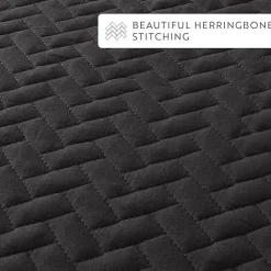 Casual Comfort Premium Ultra Soft Herringbone Pattern Quilted Coverlet Set