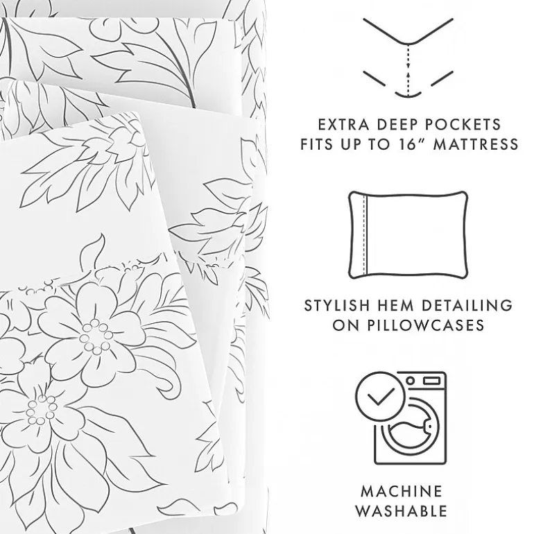 Casual Comfort™ Premium Ultra Soft Vine Pattern Microfiber Wrinkle Free Sheet Set
