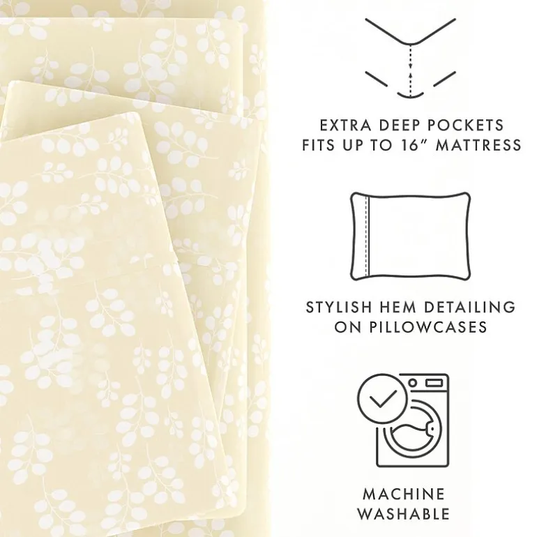 Casual Comfort™ Premium Ultra Soft Wheat Pattern Microfiber Wrinkle Free Sheet Set