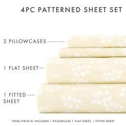 Casual Comfort™ Premium Ultra Soft Wheat Pattern Microfiber Wrinkle Free Sheet Set