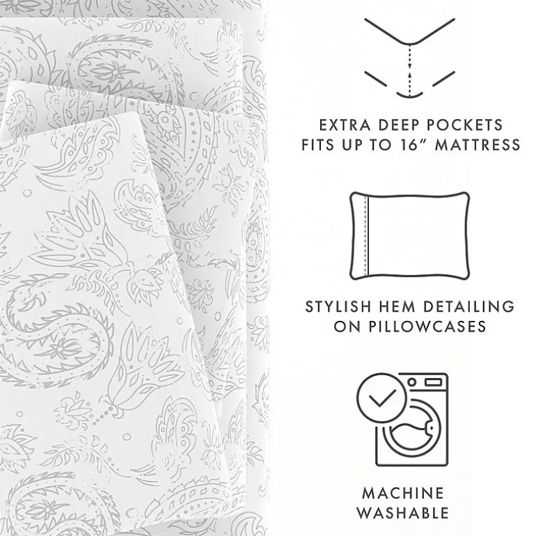 Casual Comfort™ Premium Ultra Soft Coarse Paisley Pattern Sheet Set