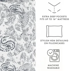 Casual Comfort™ Premium Ultra Soft Coarse Paisley Pattern Sheet Set