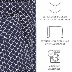 Casual Comfort™ Premium Ultra Soft Scallops Pattern Sheet Set