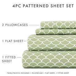 Casual Comfort™ Premium Ultra Soft Scallops Pattern Sheet Set