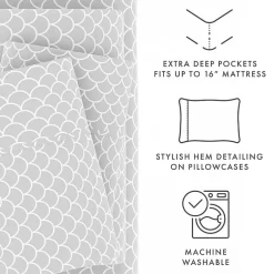 Casual Comfort™ Premium Ultra Soft Scallops Pattern Sheet Set