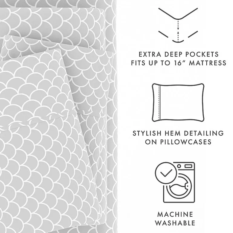 Casual Comfort™ Premium Ultra Soft Scallops Pattern Sheet Set