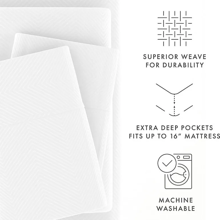 Casual Comfort™ Premium Ultra Soft Chevron Microfiber Wrinkle Free Sheet Set
