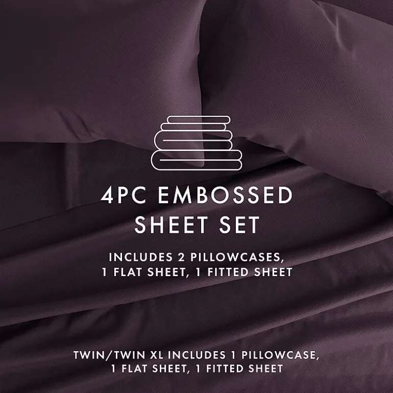 Casual Comfort™ Premium Ultra Soft Chevron Microfiber Wrinkle Free Sheet Set