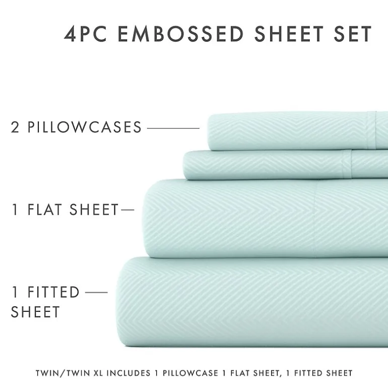 Casual Comfort™ Premium Ultra Soft Chevron Microfiber Wrinkle Free Sheet Set