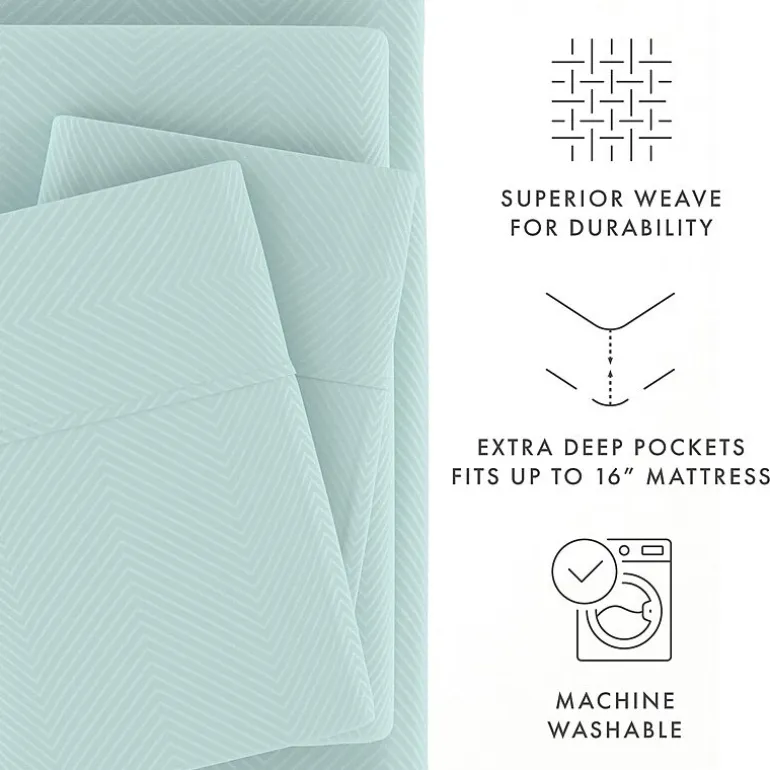 Casual Comfort™ Premium Ultra Soft Chevron Microfiber Wrinkle Free Sheet Set