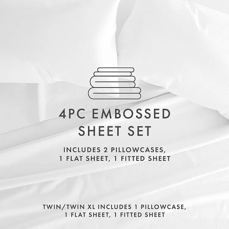 Casual Comfort™ Premium Ultra Soft Chevron Microfiber Wrinkle Free Sheet Set