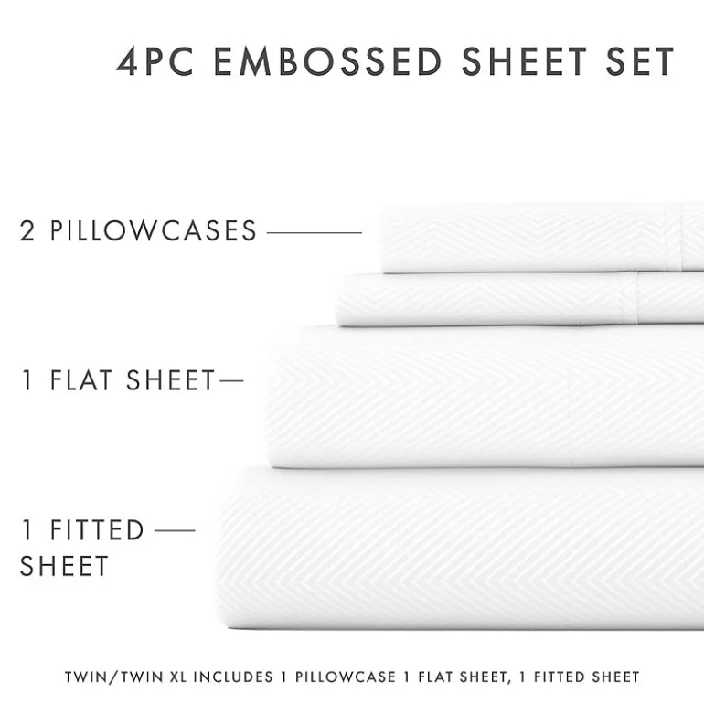 Casual Comfort™ Premium Ultra Soft Chevron Microfiber Wrinkle Free Sheet Set