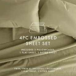Casual Comfort™ Premium Ultra Soft Chevron Microfiber Wrinkle Free Sheet Set