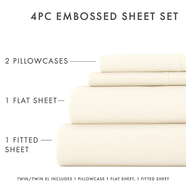 Casual Comfort™ Premium Ultra Soft Chevron Microfiber Wrinkle Free Sheet Set
