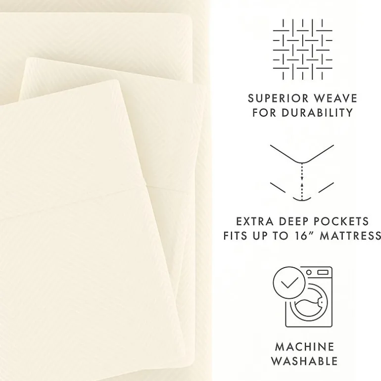 Casual Comfort™ Premium Ultra Soft Chevron Microfiber Wrinkle Free Sheet Set