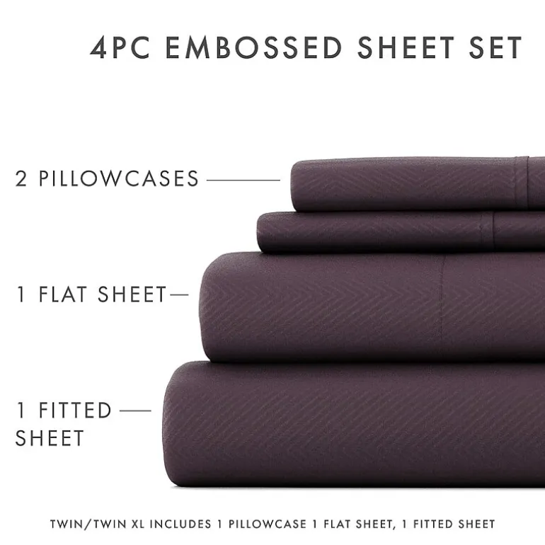 Casual Comfort™ Premium Ultra Soft Chevron Microfiber Wrinkle Free Sheet Set