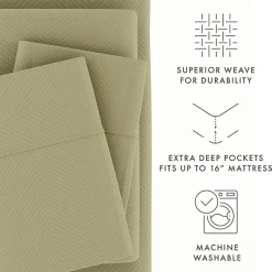 Casual Comfort™ Premium Ultra Soft Chevron Microfiber Wrinkle Free Sheet Set
