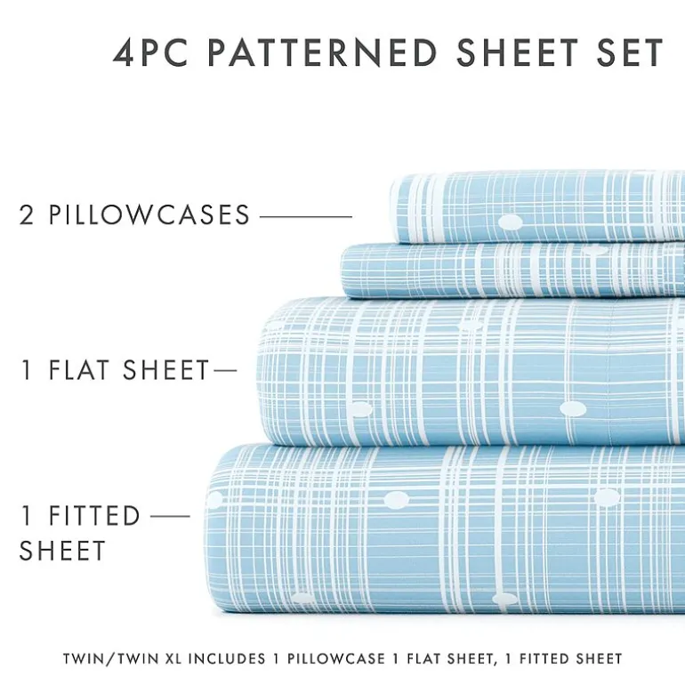 Casual Comfort™ Premium Ultra Soft Polka Dot Pattern Microfiber Wrinkle Free Sheet Set