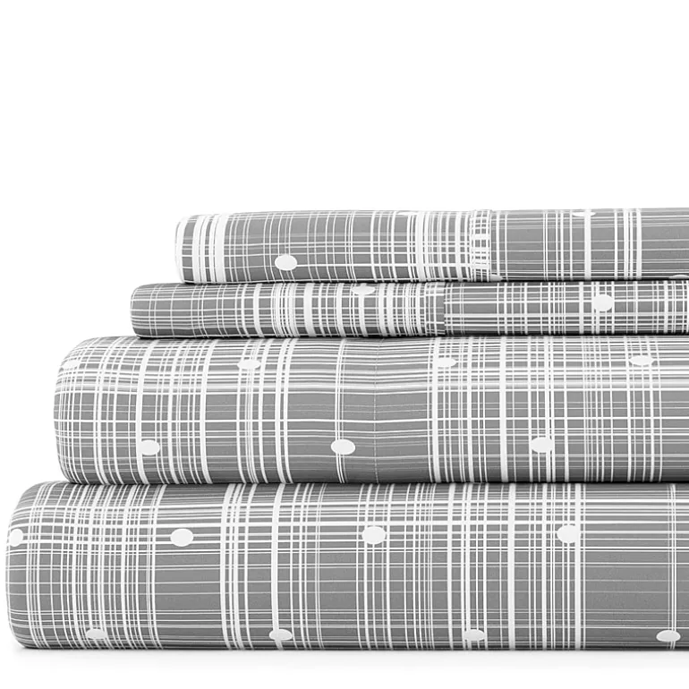 Casual Comfort™ Premium Ultra Soft Polka Dot Pattern Microfiber Wrinkle Free Sheet Set