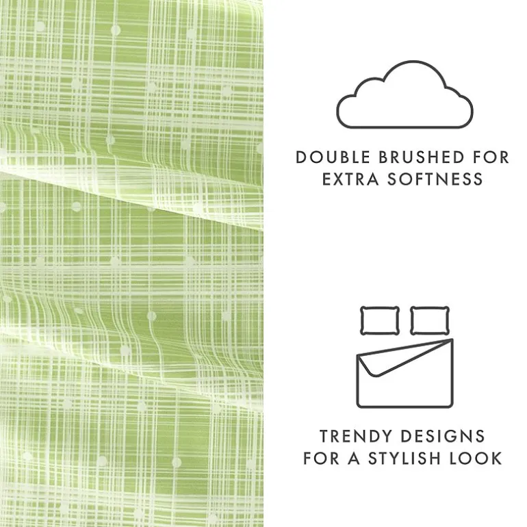 Casual Comfort™ Premium Ultra Soft Polka Dot Pattern Microfiber Wrinkle Free Sheet Set