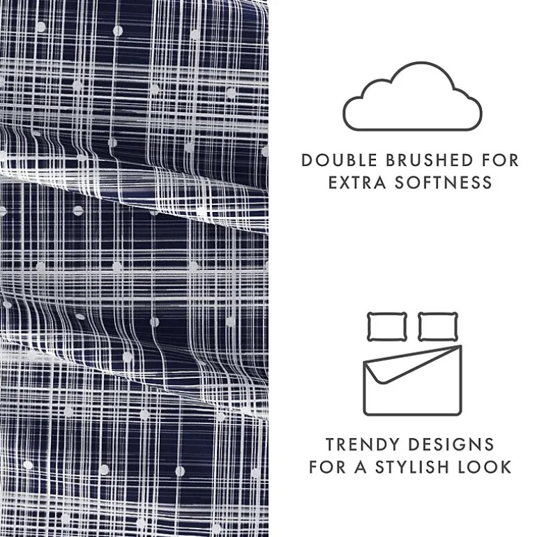 Casual Comfort™ Premium Ultra Soft Polka Dot Pattern Microfiber Wrinkle Free Sheet Set