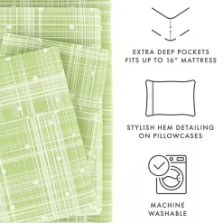 Casual Comfort™ Premium Ultra Soft Polka Dot Pattern Microfiber Wrinkle Free Sheet Set