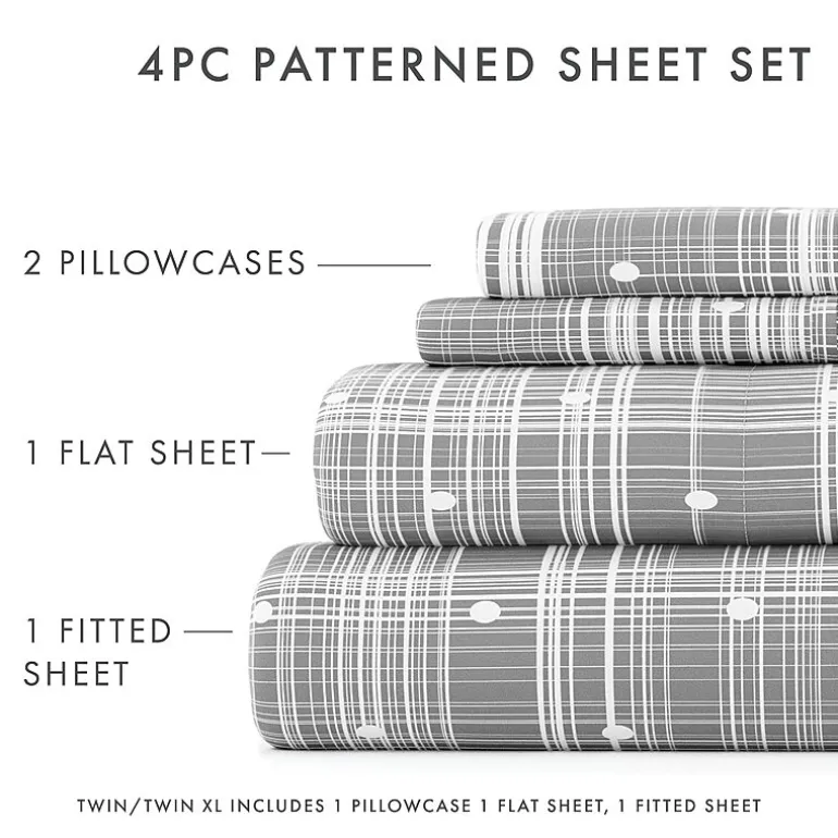 Casual Comfort™ Premium Ultra Soft Polka Dot Pattern Microfiber Wrinkle Free Sheet Set