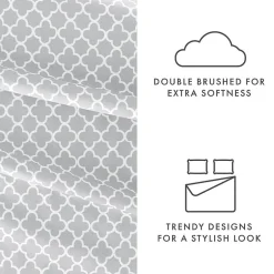 Casual Comfort™ Premium Ultra Soft Quatrefoil Pattern Microfiber Wrinkle Free Sheet Set