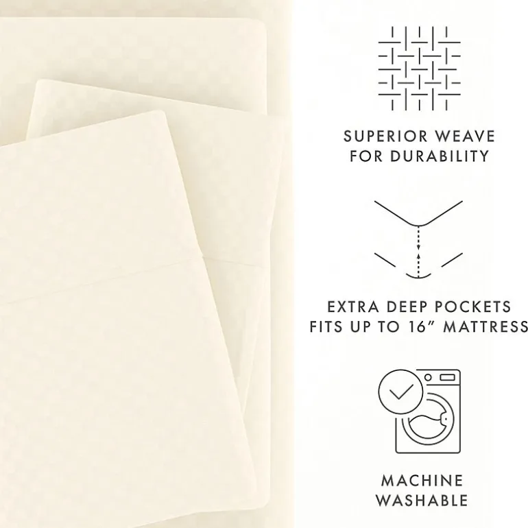 Casual Comfort™ Premium Ultra Soft Checkered Microfiber Wrinkle Free Sheet Set