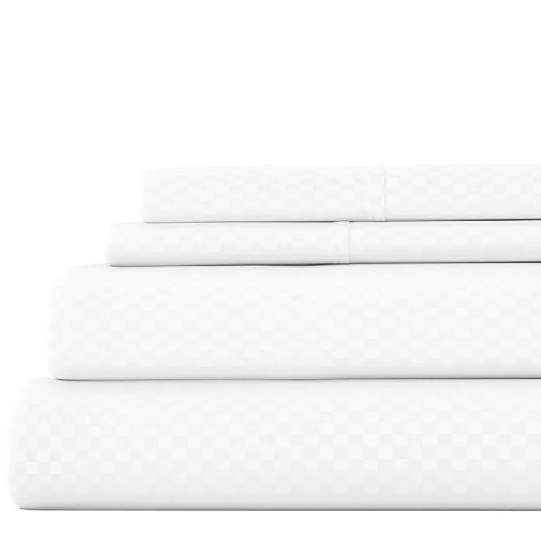 Casual Comfort™ Premium Ultra Soft Checkered Microfiber Wrinkle Free Sheet Set