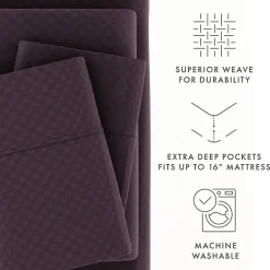Casual Comfort™ Premium Ultra Soft Checkered Microfiber Wrinkle Free Sheet Set