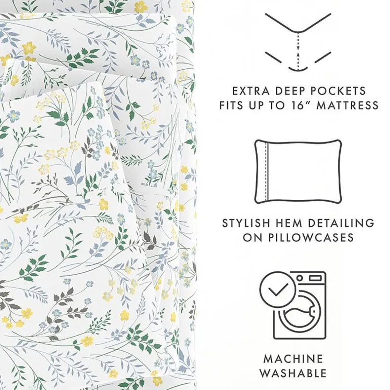 Casual Comfort™ Premium Ultra Soft Microfiber Floral Sheet Sets