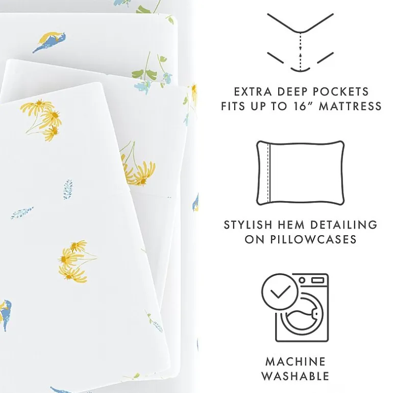 Casual Comfort™ Premium Ultra Soft Microfiber Floral Sheet Sets