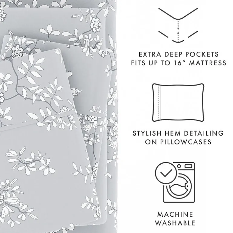 Casual Comfort™ Premium Ultra Soft Microfiber Floral Sheet Sets