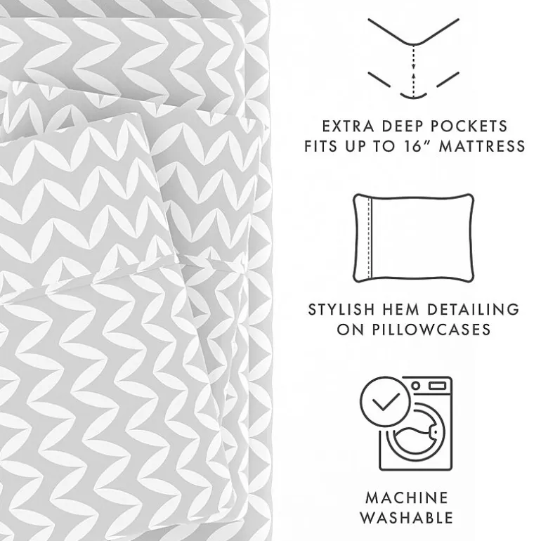 Casual Comfort™ Premium Ultra Soft Puffed Chevron Pattern Sheet Set