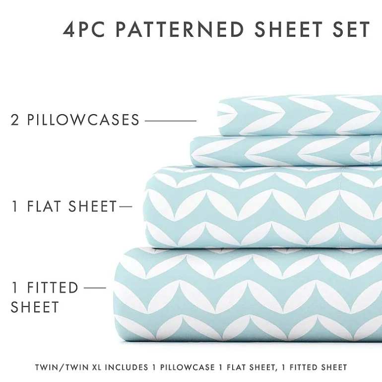 Casual Comfort™ Premium Ultra Soft Puffed Chevron Pattern Sheet Set