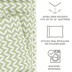 Casual Comfort™ Premium Ultra Soft Puffed Chevron Pattern Sheet Set