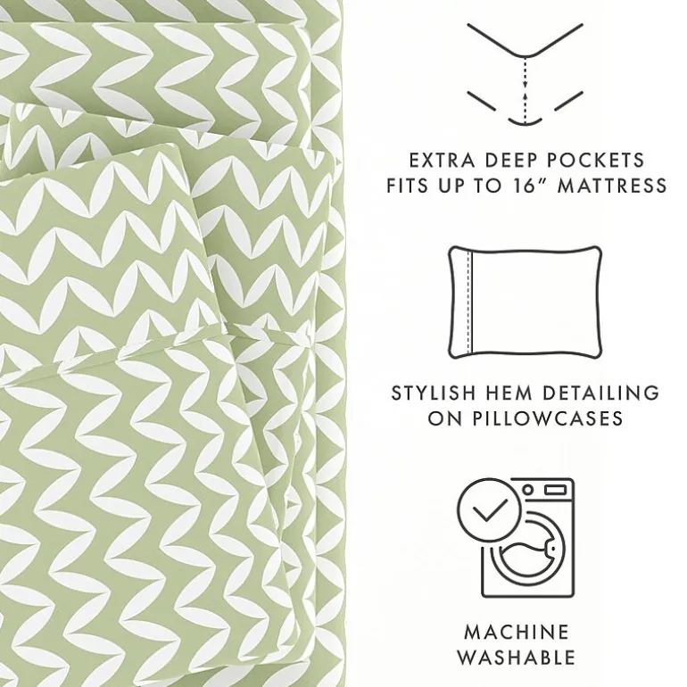 Casual Comfort™ Premium Ultra Soft Puffed Chevron Pattern Sheet Set