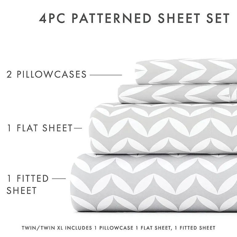 Casual Comfort™ Premium Ultra Soft Puffed Chevron Pattern Sheet Set