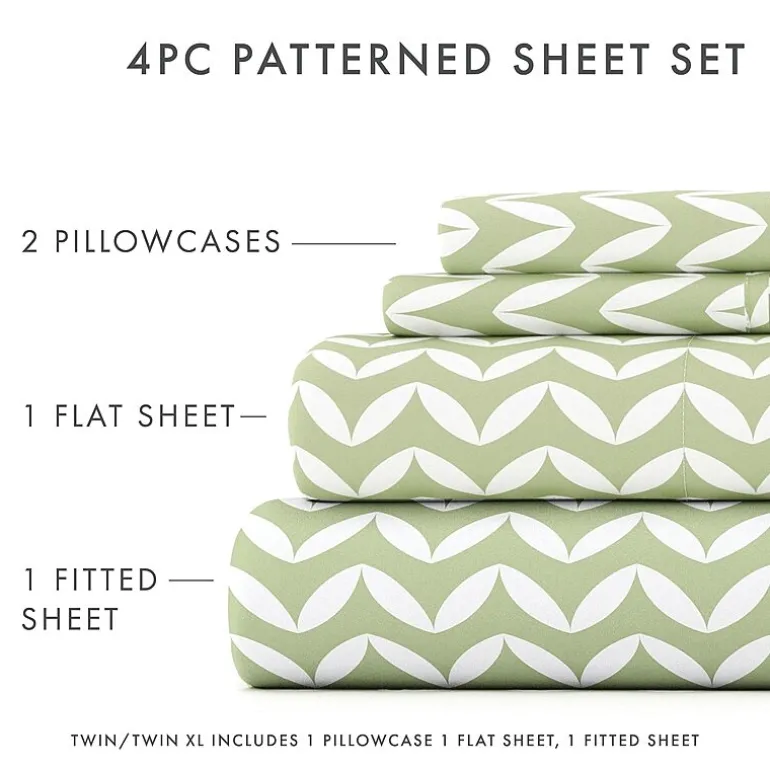 Casual Comfort™ Premium Ultra Soft Puffed Chevron Pattern Sheet Set