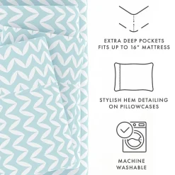 Casual Comfort™ Premium Ultra Soft Puffed Chevron Pattern Sheet Set