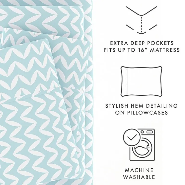 Casual Comfort™ Premium Ultra Soft Puffed Chevron Pattern Sheet Set