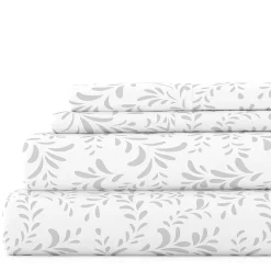 Casual Comfort Premium Ultra Burst of Vines Pattern 4 Piece Bed Sheet Set