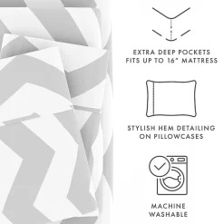 Casual Comfort™ Premium Ultra Soft Arrow Pattern Microfiber Wrinkle Free Sheet Set