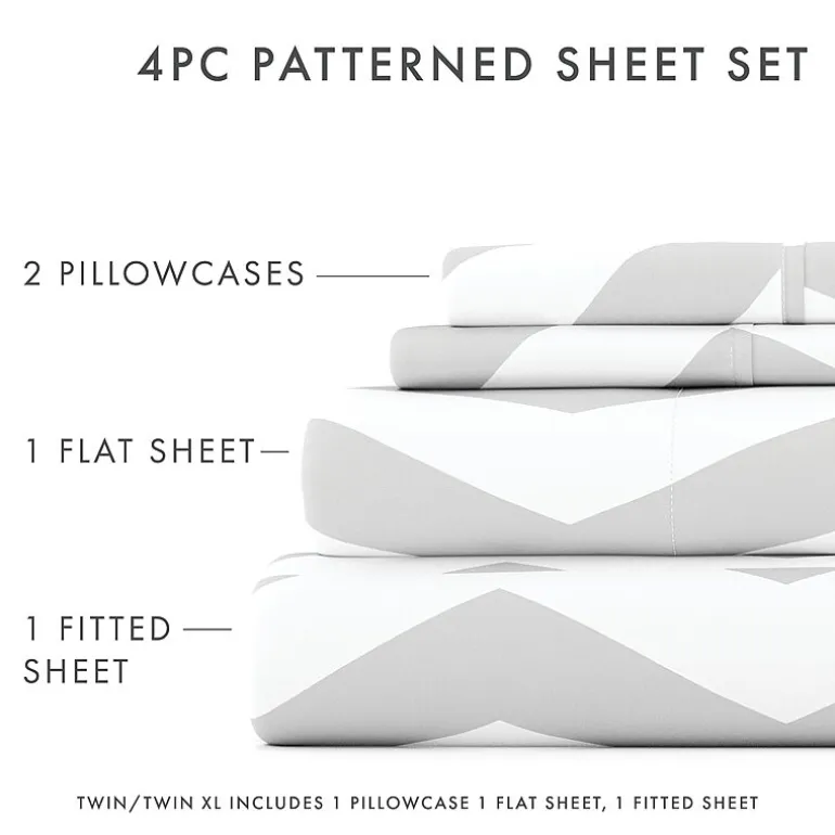 Casual Comfort™ Premium Ultra Soft Arrow Pattern Microfiber Wrinkle Free Sheet Set