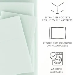 Casual Comfort™ Premium Ultra Soft Microfiber Wrinkle Free 4 Piece Sheet Set or 2 Piece Pillowcases