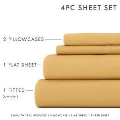Casual Comfort™ Premium Ultra Soft Microfiber Wrinkle Free 4 Piece Sheet Set or 2 Piece Pillowcases