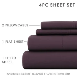 Casual Comfort™ Premium Ultra Soft Microfiber Wrinkle Free 4 Piece Sheet Set or 2 Piece Pillowcases